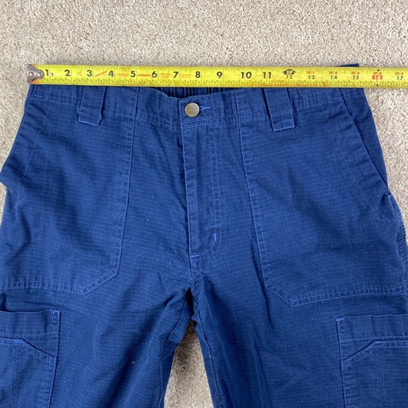Carhartt Men's Navy‎ Blue Cargo Pants Size S Regular Fit Cotton Blend Workwear - Picture 4 of 8